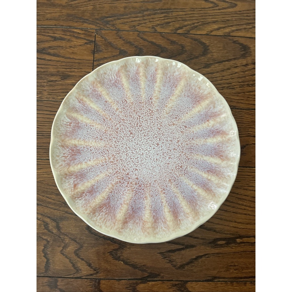 Mikasa Isla Pink Orange Dinner Plate 10.5" Scalloped Rim Stoneware